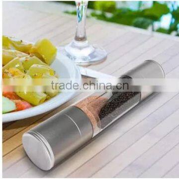 Pepper Grinder Stainless Steel Salt Pepper Mill Spice Grinder Salt Grinder Salt Mill with Adjustable Fineness Setting