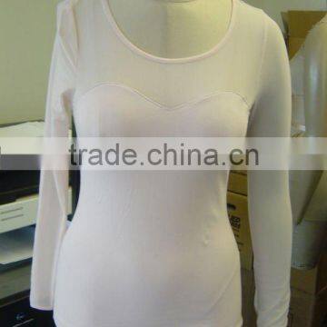 ladies mesh long sleeve top