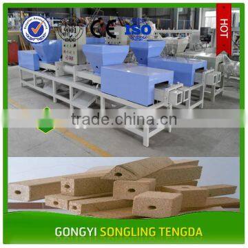 Pallet hydraulic moulding press machine wood feet block hot press machine compressed wood sawdust pallet block line machine