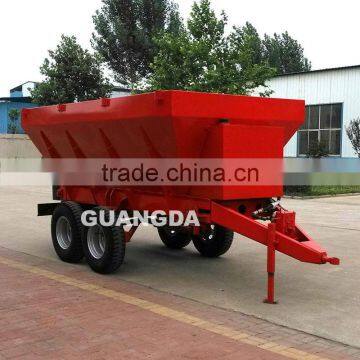 4 wheel tractor trailed fertilizer spreader / manure spreader machine