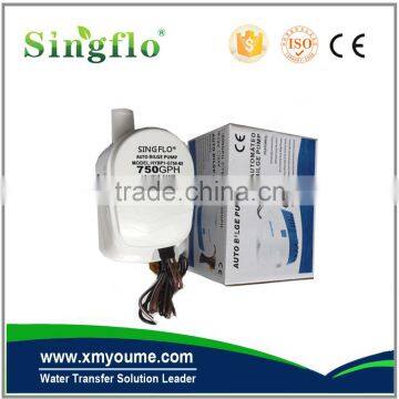 Singflo 12v/24v 750gph electric Automatic Boat Bilge Pump From Chinese Factory