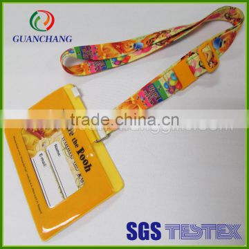 PVC id card holder neck lanyard strap