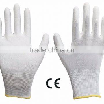 white nlyon white polyurethane coated glove