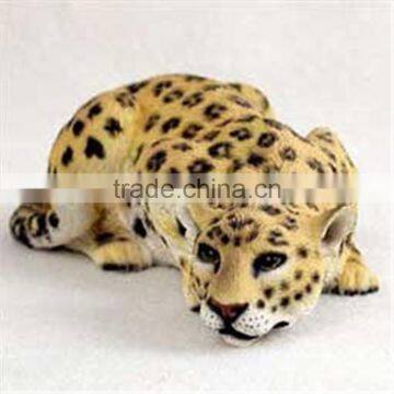 customized handmade painted decorative animal Leopard Figurine for sale