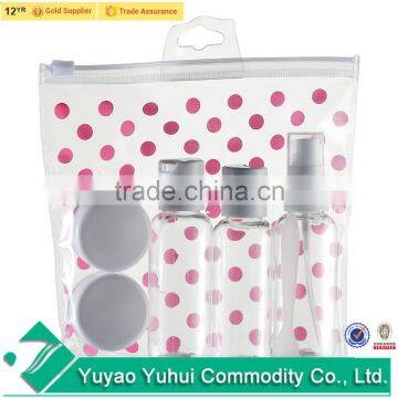 China Hot Sale Mini Pet Travel Set/plastic Travel Cosmetic Bottle Set/6pcs Travel Bottle Set in Pvc Bag photo-3