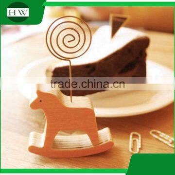 Cheap Mini Cartoon Wooden Animal Photo Name Business Card Holder photo-2