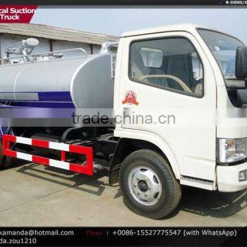 Dongfeng 4*2 95hp Small 4000-5000 Liter Vacuum Tank Truck Vacuum Truck Sale Vacuum Tankers for Sale photo-3