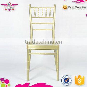 Cheap Price Qindao Sinofur Stacking Elegant Gold Metal Chiavari Chair photo-4