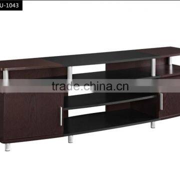 multiple finish OEM E1 MDF television table with metal legs