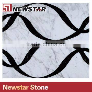 Newstar Carrara White Marble Waterjet Tile Design For Flooring Tile photo-2