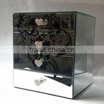 Mirrored Jewelry Box With Four Drawers photo-2