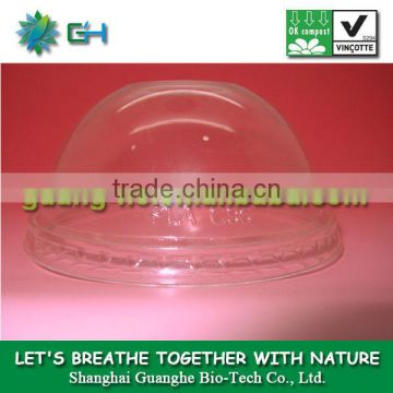 transparent plastic cups with lids and straws,corn plastic, biodegradable underground