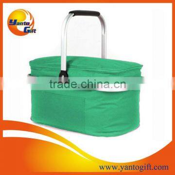 Foldable smart shopping basket with aluminum frame