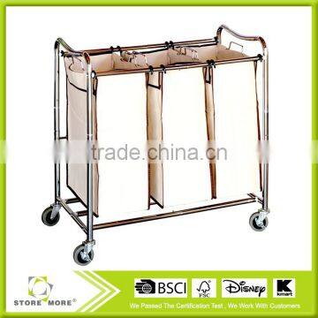 3-Bag Laundry Sorter Cart