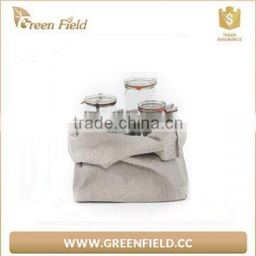 Green Field Washable Kraft Paper Storage Bag