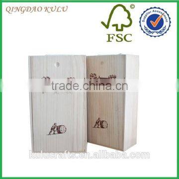 two bottle wooden wine box,wooden wine packing box,wooden box for wine bottles