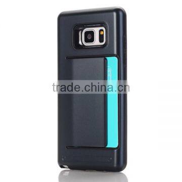 Card Slot Phone Case TPU + PC Phone Shell Protecive Back Cover for Samsung Note7 photo-3