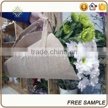 New Design Handed Jute Flower Bouquet Bag Holder photo-4