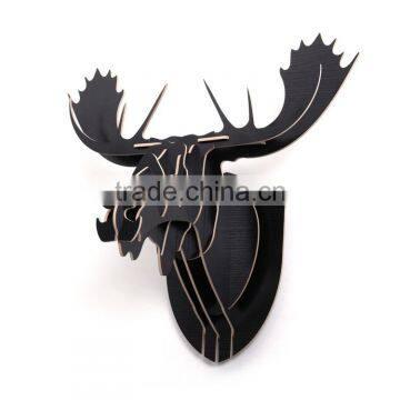 Indoor Wall Mounted Wooden Deer Head Decoration photo-4