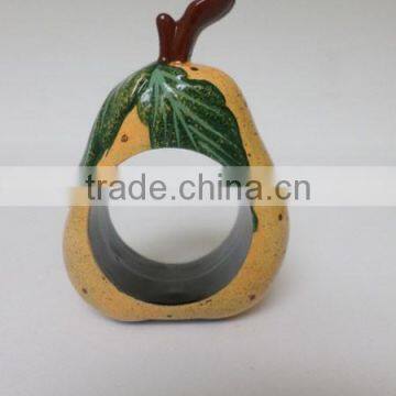 Set of 4 Resin Colorful Fruit Napkin Ring Holders photo-3