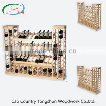 KD product hot sale in European multistory solid wooden wine rack