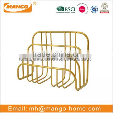 3 Stacking sorter sections wire mesh gold desktop paper letter holder