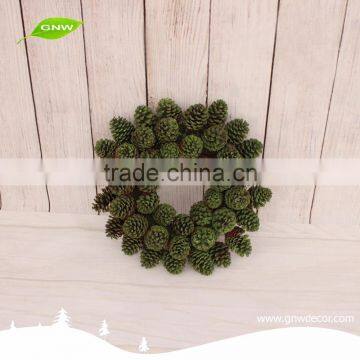 GNW CHWR-1605053 Latest Design Pretty Green Pine Cones Christmas Wreath photo-2