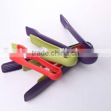High Quality 3-Piece Leaves Shaped Plastic Food Tongs Set photo-4