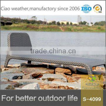 New outdoor rattan sun lounger / single bed