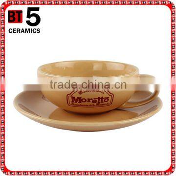 Wholesale coffee mugs with logo and saucer