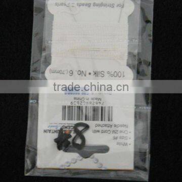 wholesale 100% bead silk threading cord with needle attached