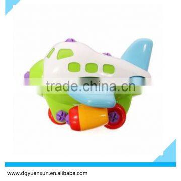 New Hot DIY Assembly Plastic Kids Cartoon Airplane Education Toys With Tool aircraft from dongguan city