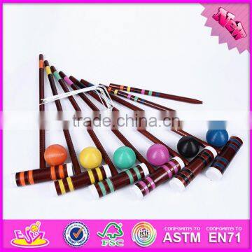 2016 Outdoor Garden 6 Player Funny Children Wooden Croquet Mallet W01A171 photo-6