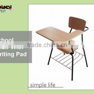 Good Quality Classroom Chair Metal Frame Wooden Double Student Desk And Bench photo-2