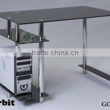 Glass computer desk