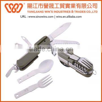 A21-8003 Stainless Steel Foldable Camping Tool With Aluminum Handle Chips photo-6