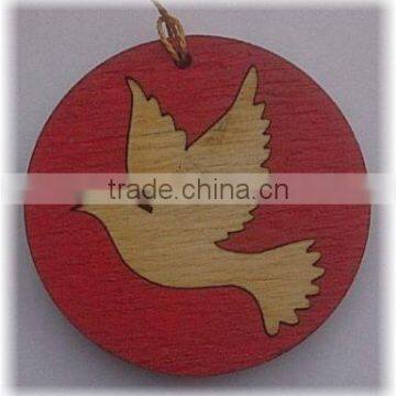 Christmas Flying Bird with Red Background