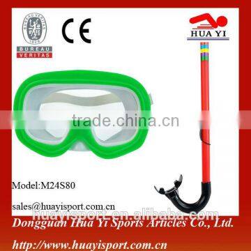 Diving equipment diving mask and snorkel set with attractive color to choice