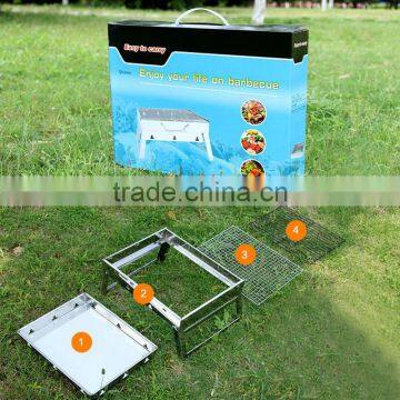 Multifunctional Portable Stainless Steel Small Bbq Grill Camping Wood Charcoal Stove photo-4