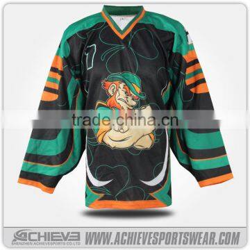 100% Polyester Fabric Custom Ice Hockey Goalie Hockey Jerseys