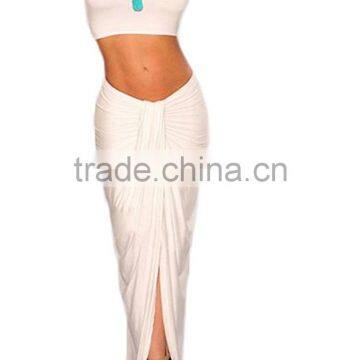 Pictures of Long Skirts and Tops for Women's Sexy 2 Pieces Tank Tops Bodycon Maxi Skirt photo-2