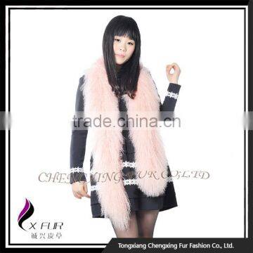 CX-S-108A China Wholesale Fashion Shawl Mongolian Lamb Fur Scarf