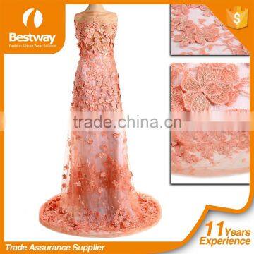 High Quality French Net Lace With Flower On It FL1333-1