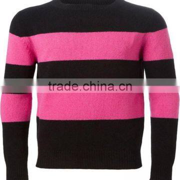 Knitted striped cashmere sweater custom sweater turtleneck knitwear men