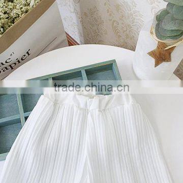 2017 New Stylish Ins Girls Chiffon Pants Summer Fashion Girls Wide Leg White Pants 2-6 Years(no Tops) photo-3