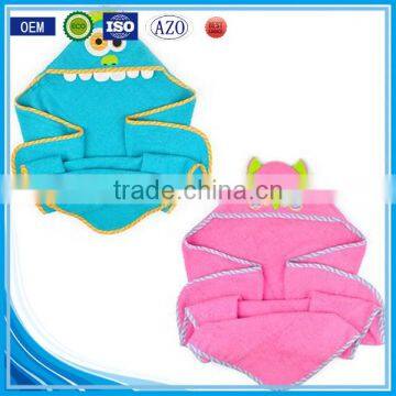 Cuddle Plush Snuggle Custom Cotton Terry Applique Animal Baby Swaddle Blanket Wholesales photo-3