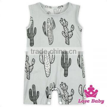 2LLY-096 Lovebaby Wholesale Formal Jumpsuit Sleeveless Baby Romper Jumpsuits Cactus Print Kids One Piece Jumpsuits photo-6