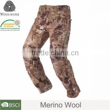 Mens waterproof snowboard pants ,merino wool pants,camo ski pants