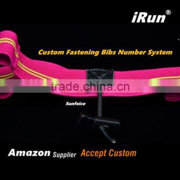 Race Belt Triathlon - 2017 Custom Race Number Bibs Holder Belt - Kids Race Number Holder - 6 Existing Colors photo-3