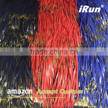 Gold/Silver Metal Tips PU Leather Laces Official Faux Sheepskin Flat Shoelaces Italian Goatskin Shoes Strings for Martin Boots photo-5